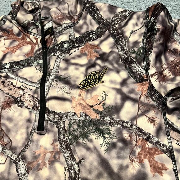 Mountain Dew x Lost Camo Shirt Mens Large XD Half Zip Pullover Sweatshirt - Picture 2 of 7